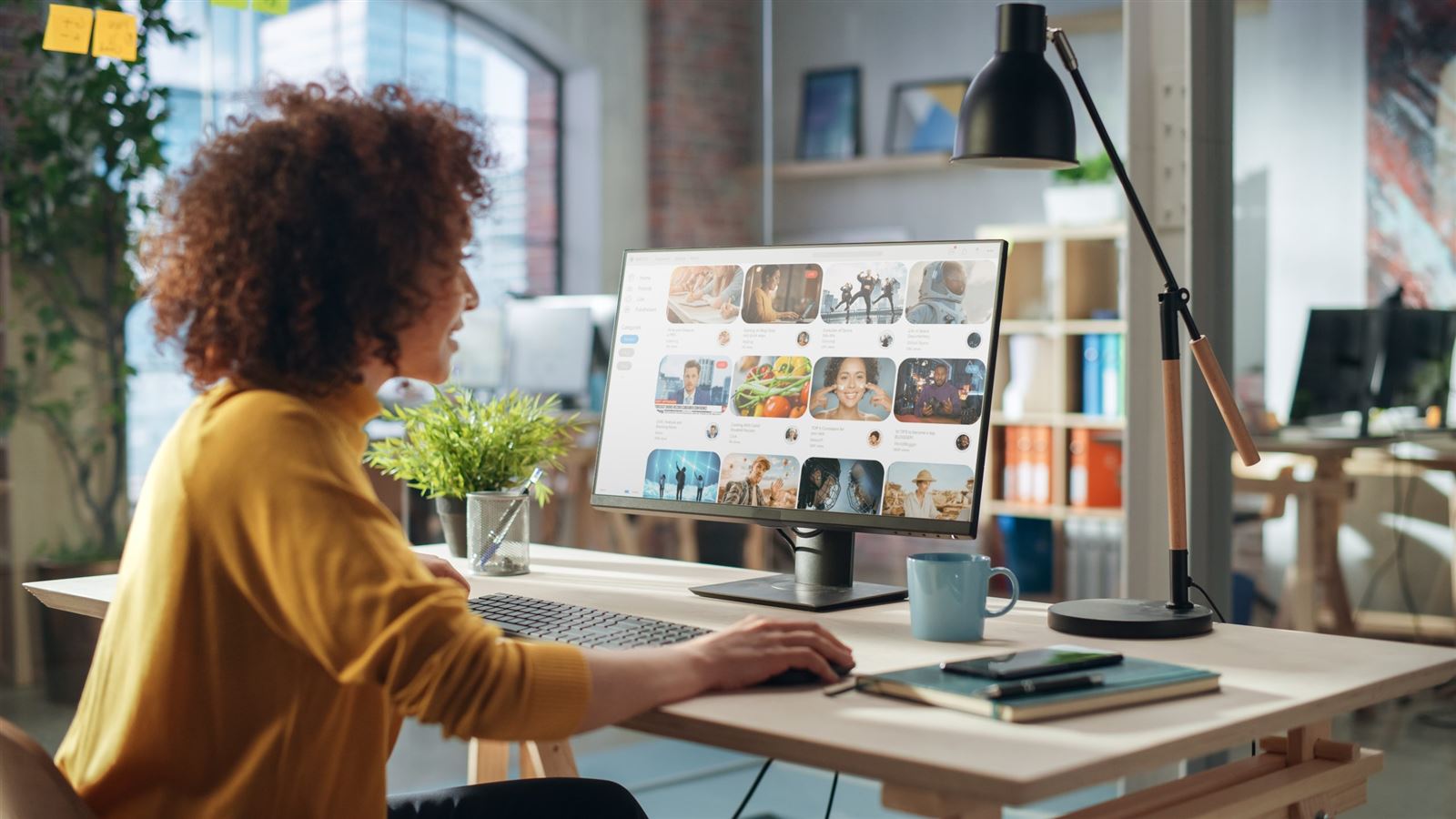Postazione di web design